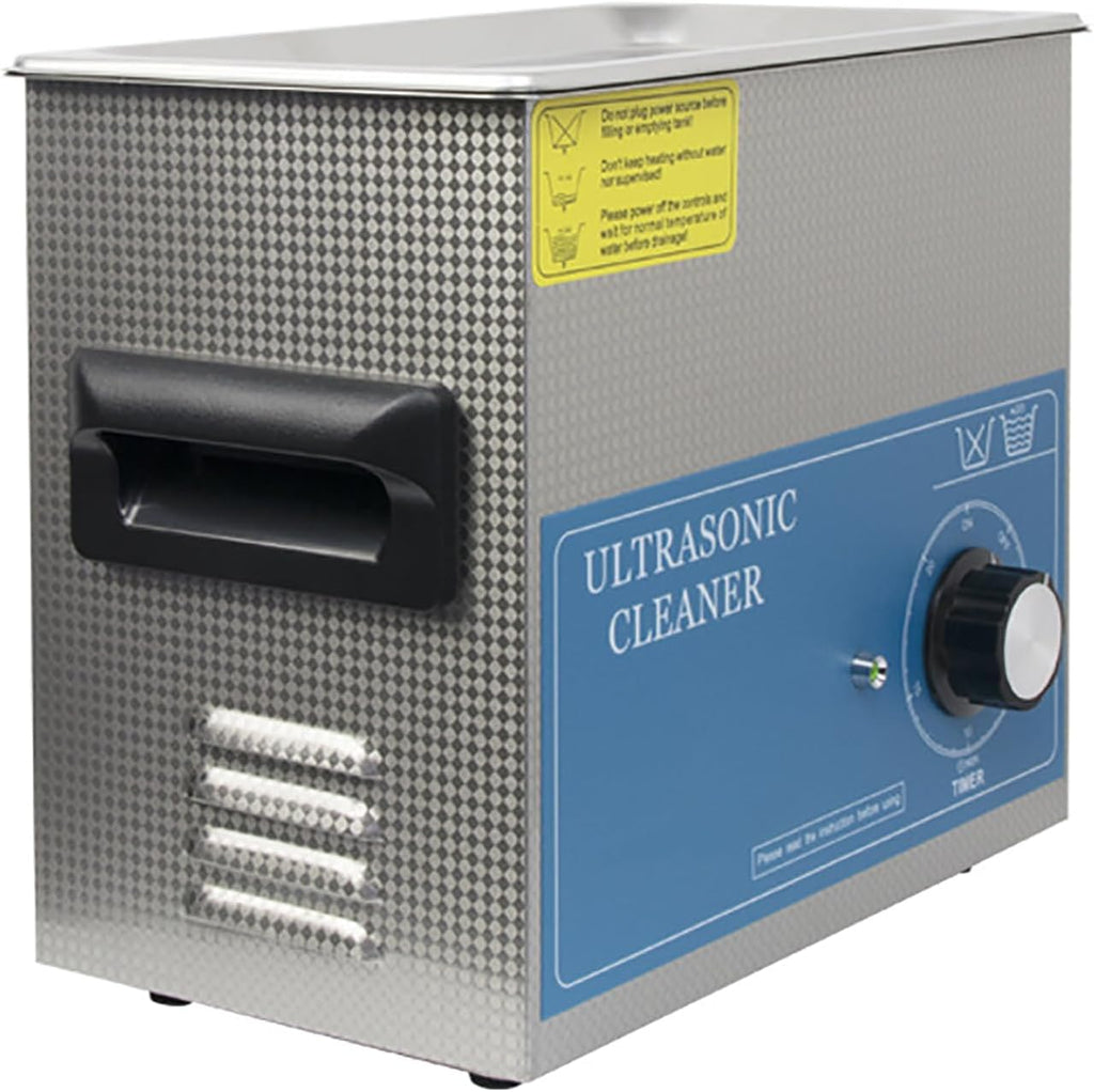Small Household Ultrasonic Cleaner, 3L Glasses Washing Machine, 120W High Frequency Shock Cleaner with Timer Knob for Glasses, Contact Lenses, Watches, Jewelry, etc.