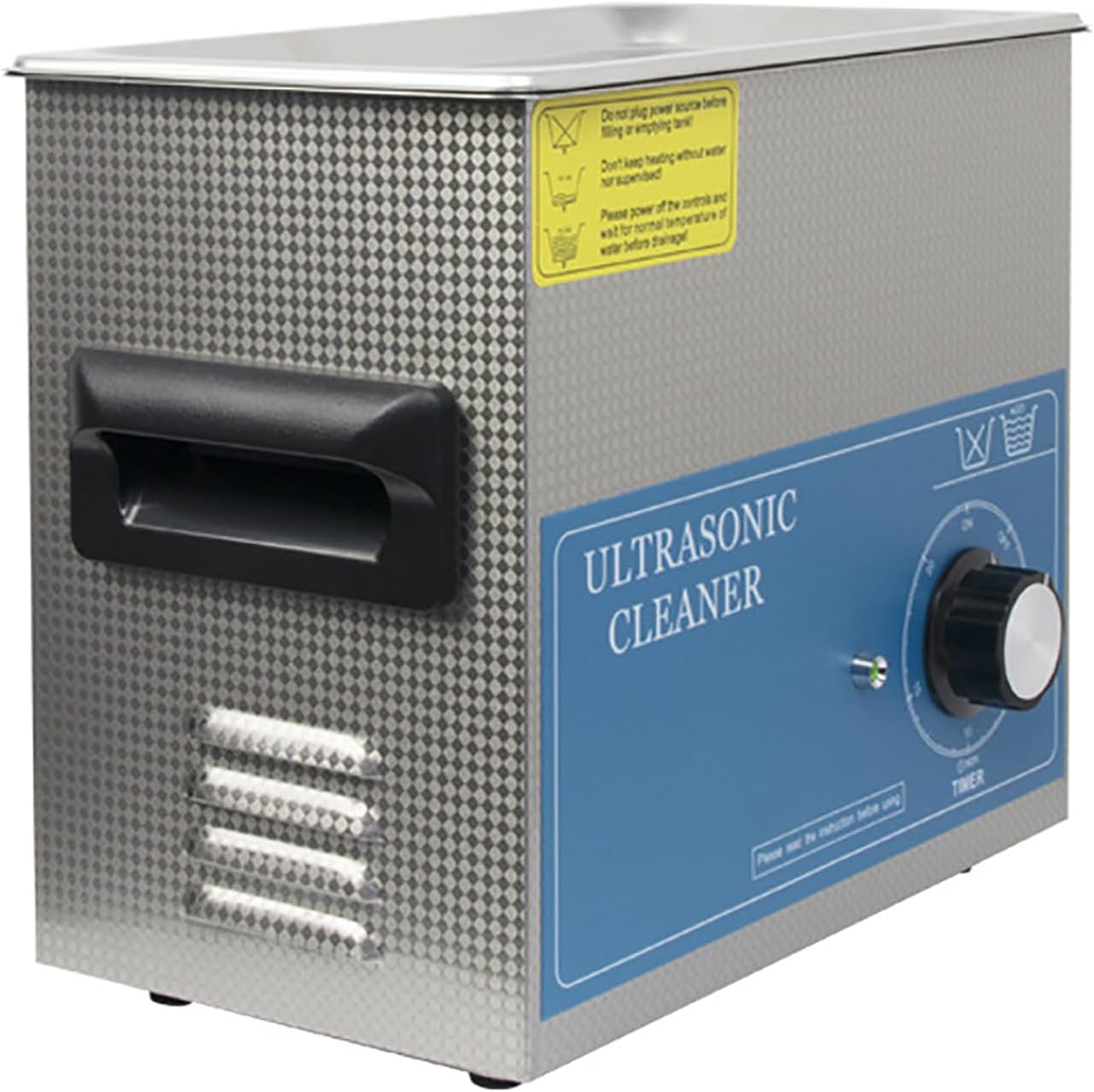 Small Household Ultrasonic Cleaner, 3L Glasses Washing Machine, 120W High Frequency Shock Cleaner with Timer Knob for Glasses, Contact Lenses, Watches, Jewelry, etc.