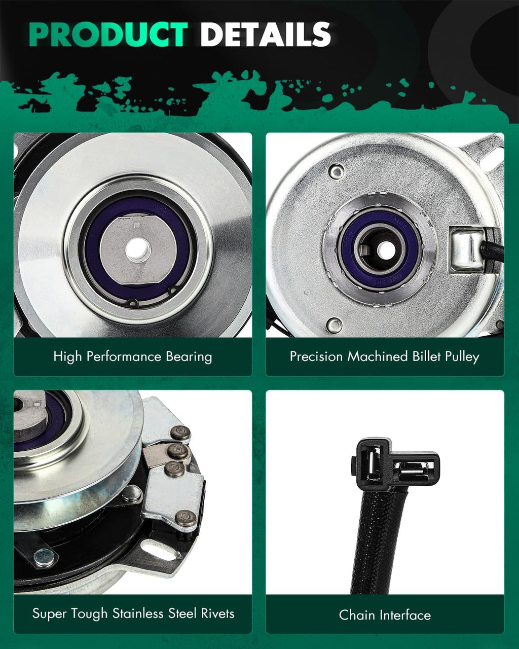 SCITOO PTO Clutch Fits for John Deere LX255 LX289 LX266 LX277 LX279 LX280 LX288, LT190, GT225 GT235 GT235E GT245, SST15 SST16 SST18, GX255