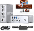 TobenONE 𝗗𝗶𝘀𝗽𝗹𝗮𝘆𝗟𝗶𝗻𝗸 𝗗𝗿𝗶𝘃𝗲𝗿 𝗥𝗲𝗾𝘂𝗶𝗿𝗲𝗱 Docking Station, Supports 3 Monitors, 10Gbps USB, 120W Power Supply, 18W Charging for Phone, Gigabit Ethernet, Audio,Compatible with macOS