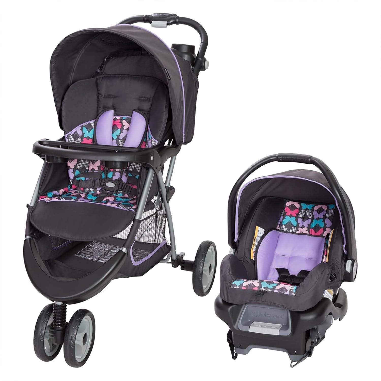 Baby Trend EZ Ride 35 Travel System, Stroller and Infant Car Seat Combo, Sophia - Lightweight and Foldable Compact Design with One Hand Fold and Adjustable Handle