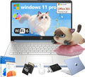 HP Student Business Laptop Computer - Intel Processor N150, 14 inch HD Display, AI-Powered, Lightweight, Windows 11 Pro, Webcam, w/Accessories, 16GB RAM, 256 GB Storage(128GB UFS+128GB MSD), Blue