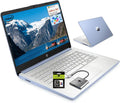 HP 14 Student-Laptop Back to School, Quad-Core Processor (Beat i3) 8GB RAM 192GB Storage(128GB UFS + 64GB SD Card) Laptops for Student with 1-Year Office 365 Copilot AI Win11, Sky Blue