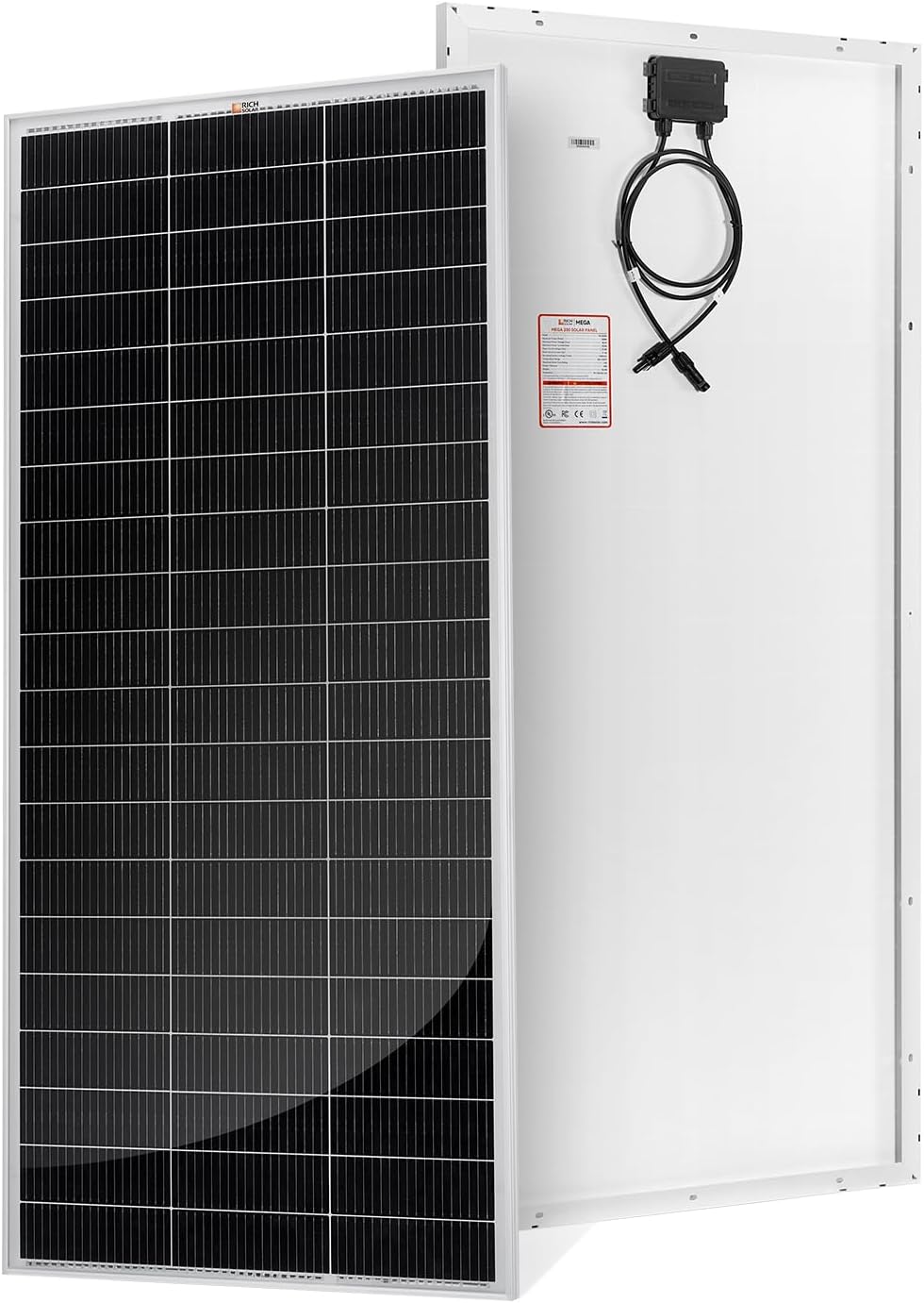RICH SOLAR 200 Watt 24 Volt 9BB Cell Monocrystalline Solar Panel High Efficiency Solar Module for RV Trailer Camper Marine Off Grid