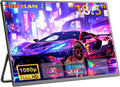 Portable Monitor 18.5'' 1080P 100Hz 100% sRGB, Aluminum Alloy Shell, IPS Travel Monitor with USB-C HDMI Large Portable Screen for Laptop MacBook PC PS4/5 Gaming Monitor with Kickstand