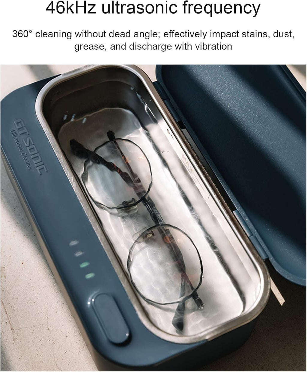 TXTC Small Ultrasonic Cleaner Solution Rechargeable Jewelry Cleaner,Ultrasonic Washing Machine for Jewellery, Watch, Glasses Cleaning,with Jewelry Basket-430ml (Color : White)