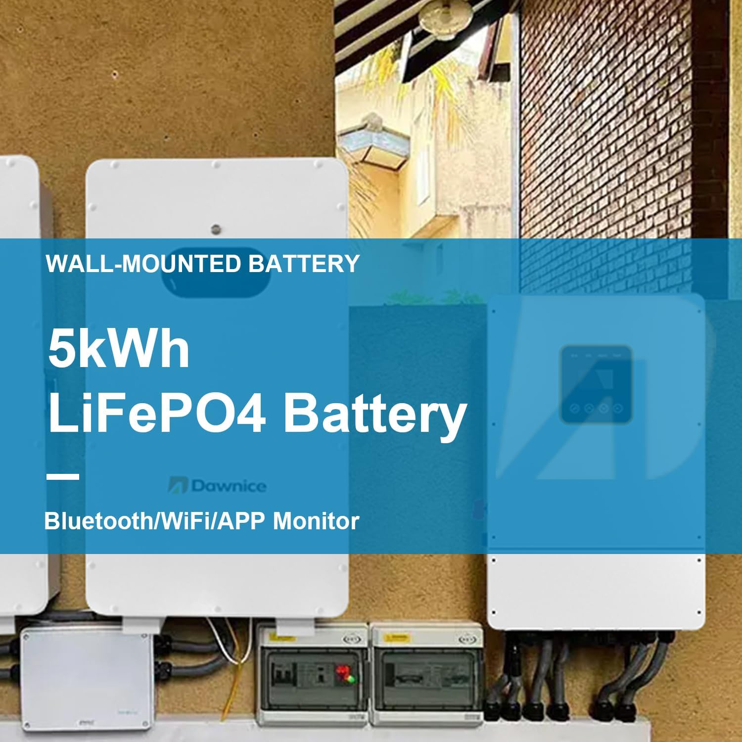 10kW Solar Panel Kit Complete System with 18pcs 550W Bifacial Solar Panels, 5000Wh Lithium Batteries, 10kW Hybrid Inverter, Solar Cables, Solar Connectors for DIY Off Grid Living