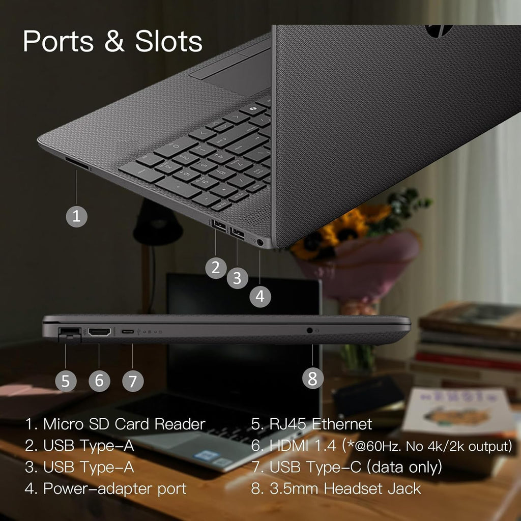 HP 15.6' Laptop 2025 Student Business Slim Computer - Copilot AI, Intel i3 1315U(up to 4.5GHz), 16GB RAM, 512GB SSD, Wi-Fi 6, HDMI, USB-C, w/Redragon Accessory, Windows 11 Pro, for Home or Work