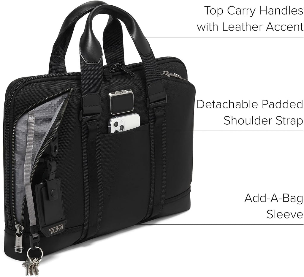 TUMI - Alpha Bravo Academy Brief - Compact Laptop Briefcase - Travel Laptop Bag - 11.8' X 15.5' X 2.0' - For 15' Laptop