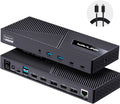 WAVLINK USB-C Triple Monitor Docking Station for MacBook M1-M5/Neo & Windows – 100W PD, 3×HDMI/2×DisplayPort, 6x10Gbps USB Ports, Gigabit Ethernet, Ideal for Workstation & Home Office