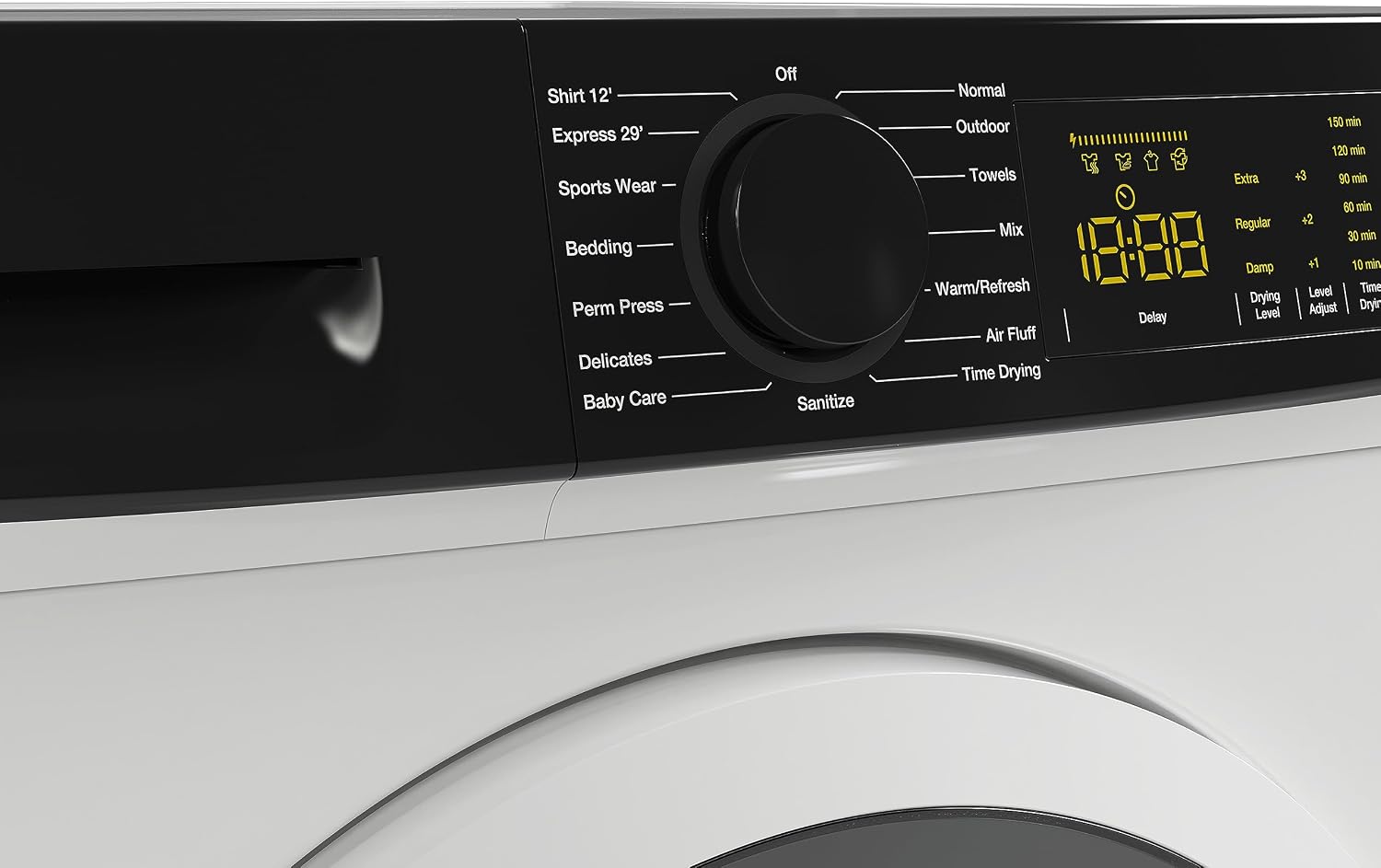 West Bend Clothes Dryer Compact Portable Front Loading for Laundry, Auto and Timed Dry Settings and Anti-Wrinkle, Perfect for Apartments, RV and More, 4-Cu.Ft, White