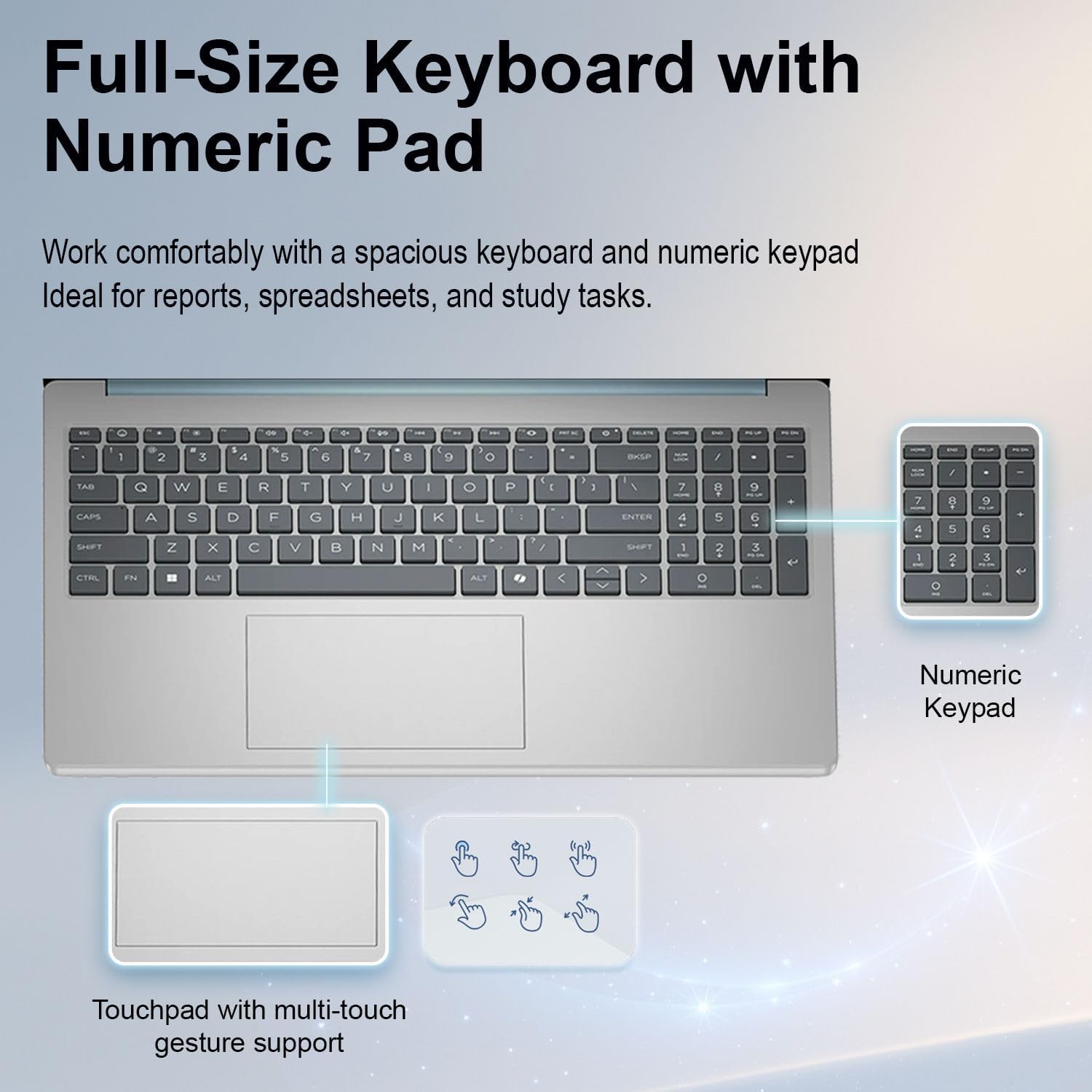 HP 15.6' Pavilion FHD Touchscreen Laptop | Intel Core i3 | 8GB DDR4 | 756GB Storage (256GB PCIe SSD + 500GB External) | Windows 11 | Numeric Keypad | Wi-Fi 6 & Privacy Webcam | Up to 10H Battery