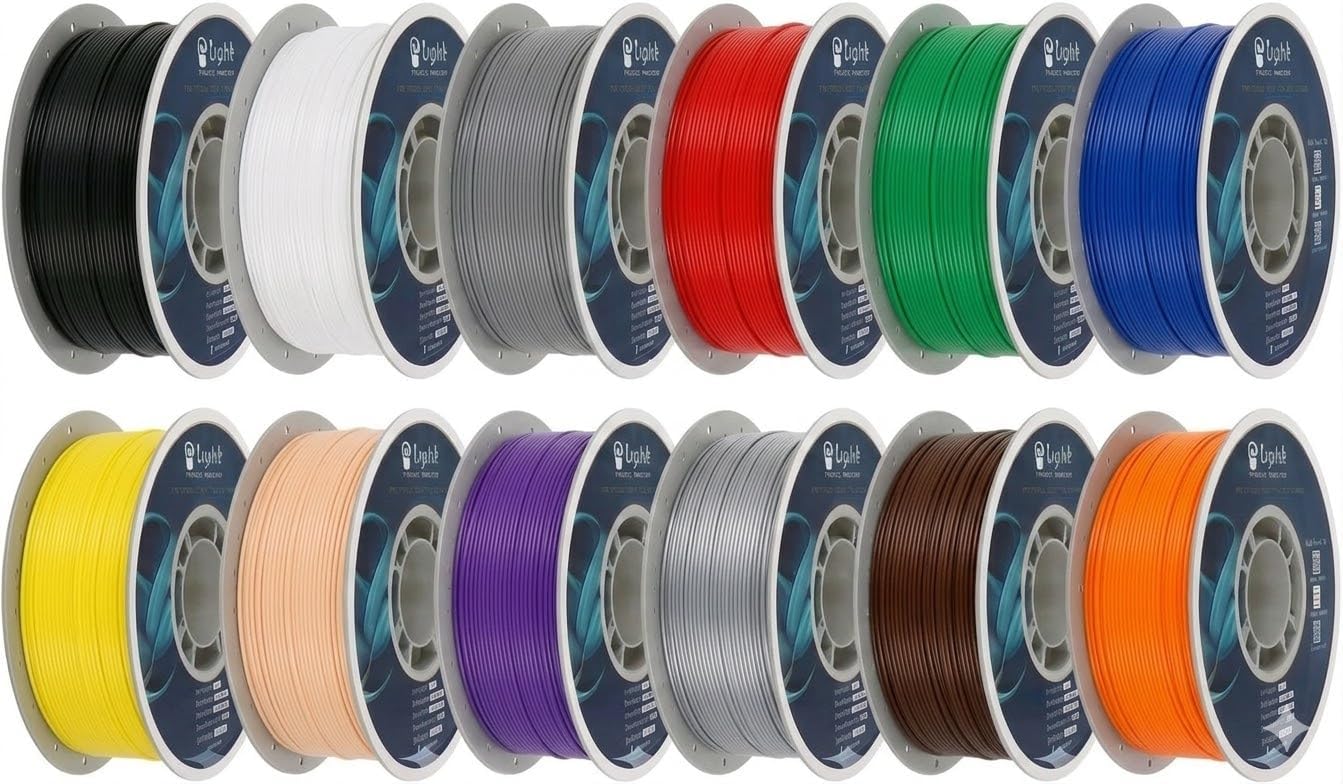 PETG Filament 12KG Color Mix Bundle – 12 Rolls Bundle, 1.75mm ±0.03mm High Precision, High Toughness & Heat Resistance, Compatible with FDM 3D Printers