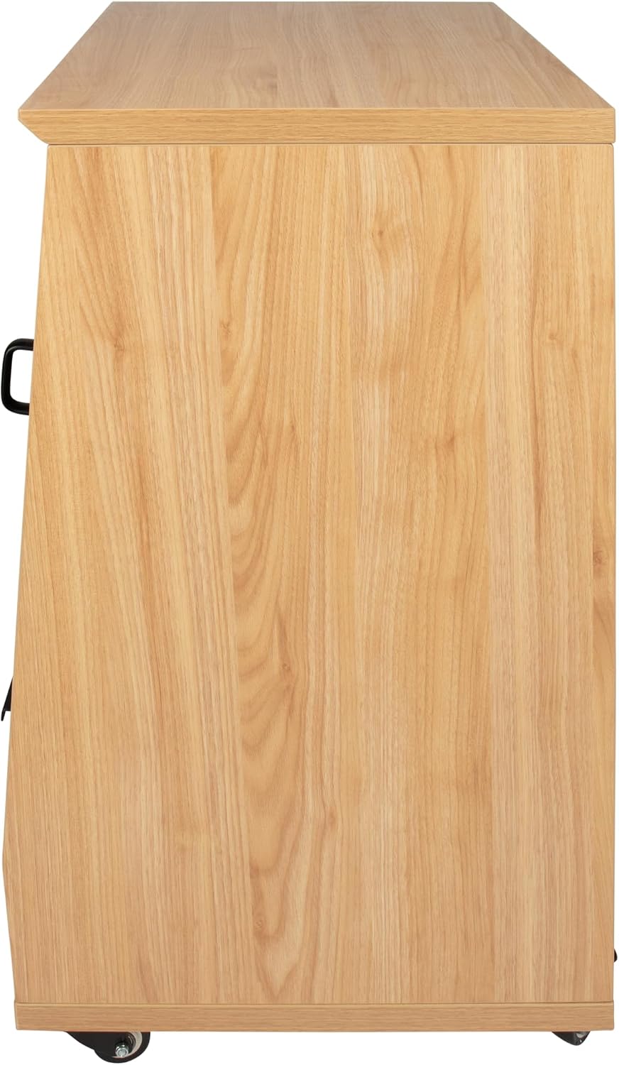Gator Frameworks Elite Furniture Series 12U Angled Studio Rack with Locking Casters, Natural Maple Finish (GFW-ELITESTUDIORK12-MPL)
