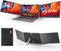 Vixtan 2.2lb Ultra-Light Laptop Screen Extender, 14' Triple Portable Monitor for Laptop, Ultra-Thin 1080P FHD Monitors for 13-17.3' Laptops, Triple Monitor Extended for Windows/Mac/Chrome