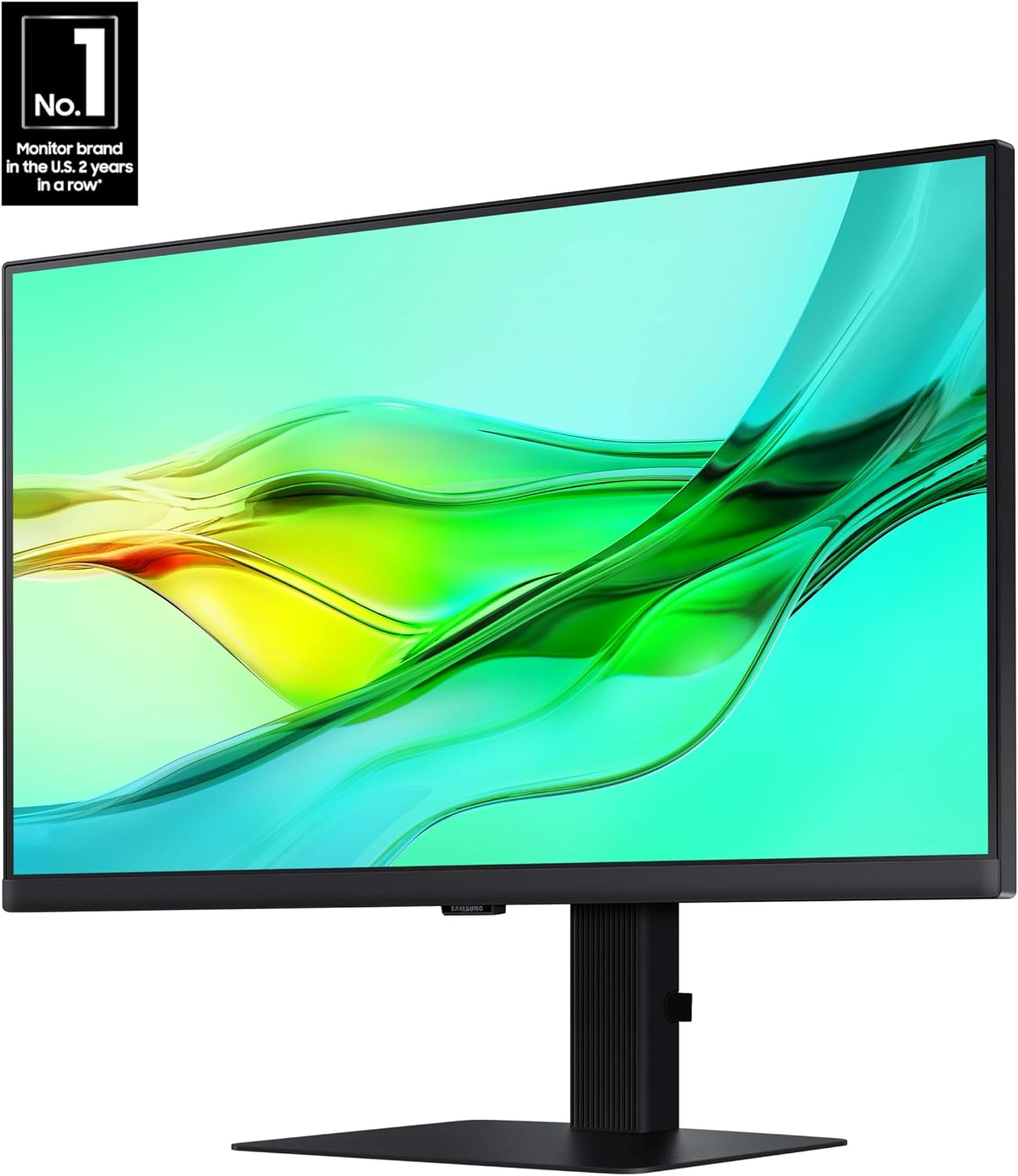 SAMSUNG 24' ViewFinity S6 (S60UD) Series QHD High Resolution Computer Monitor, 100Hz, HDR10, USB-C, Built-In LAN Port, Daisy Chain Support, Easy Setup, Height Adjustable Stand, LS24D606UANXZA, 2024