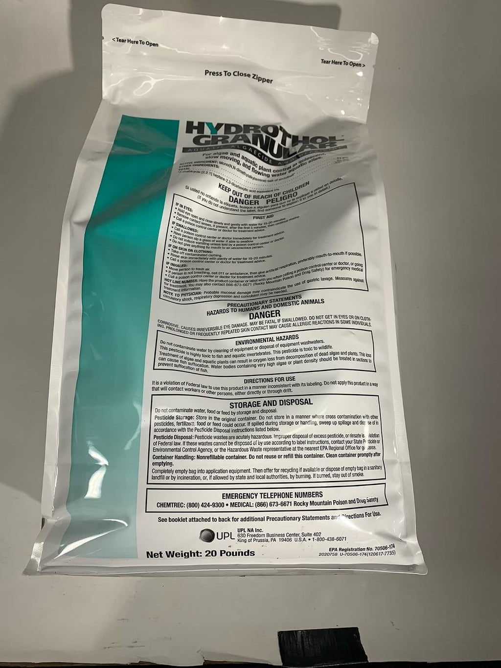 Hydrothol Granular Aquatic Algaecide and Herbicide (20lb)