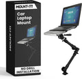 Mount-It! Car Laptop Mount, No-Drill Passenger Seat Laptop Stand for 12–15.4 Inch Laptops up to 9 lbs, Height Adjustable Full Motion Vehicle Laptop Mount
