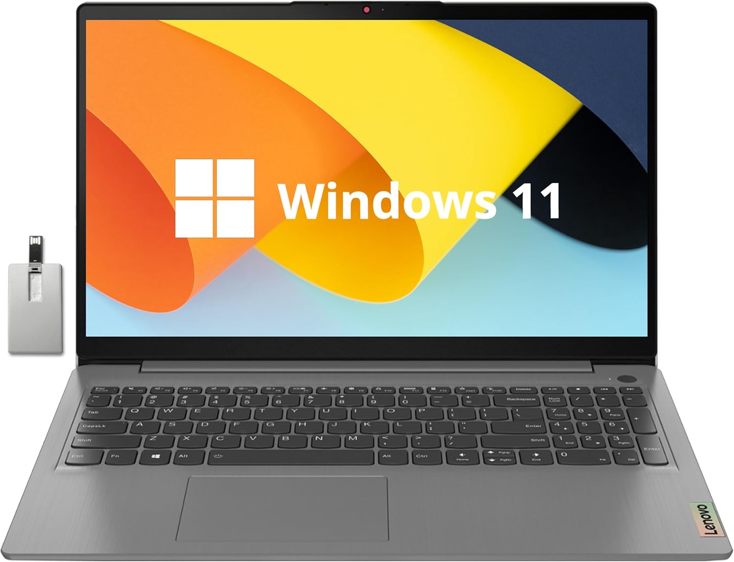 Lenovo Ideapad 3i 15.6' FHD Touch Laptop, Intel i3-1115G4, 16GB RAM, 512GB PCIe SSD, Intel UHD Graphics, Numeric Keypad, 720P HD Camera, WiFi 6, Win 11 Home, Gray, 128GB Hotface USB Card
