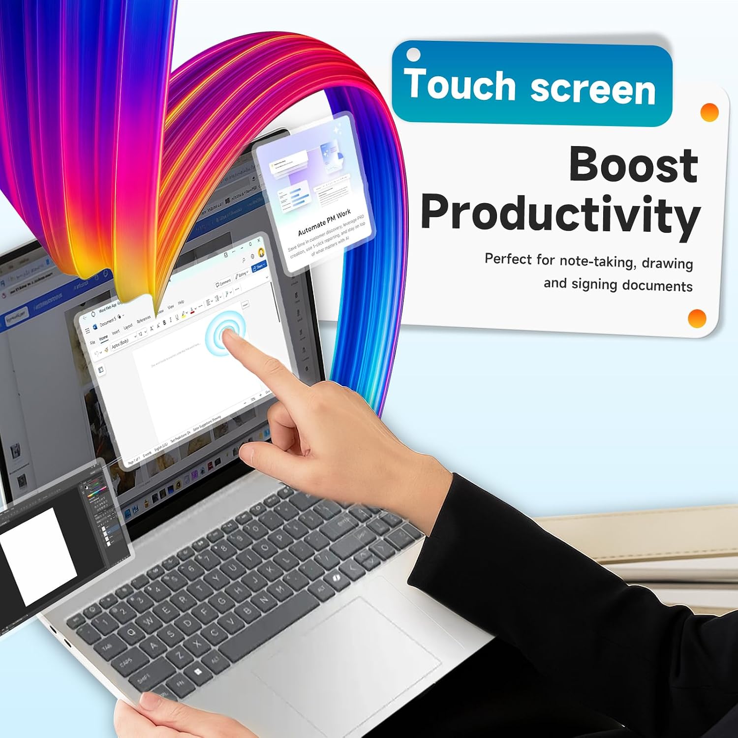 HP 2026 Touchscreen Laptop Computer for Business & Students • Intel i3-1315U(Up to 4.5GHz) • 16 GB RAM • 512GB SSD • 15.6' 250 nits Anti-Glare Display • Copilot-AI Chat • Windows11 Pro • w/Accessories
