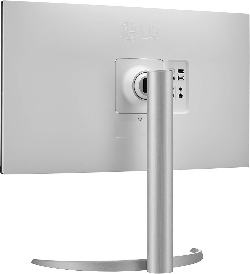 LG 27UP850-W Monitor 27' UHD (3840 x 2160) IPS Display, VESA DisplayHDR 400, DCI-P3 95% Color Gamut, USB-C,3-Side Virtually Borderless Display, Height/Pivot/Tilt Adjustable Stand - Silver