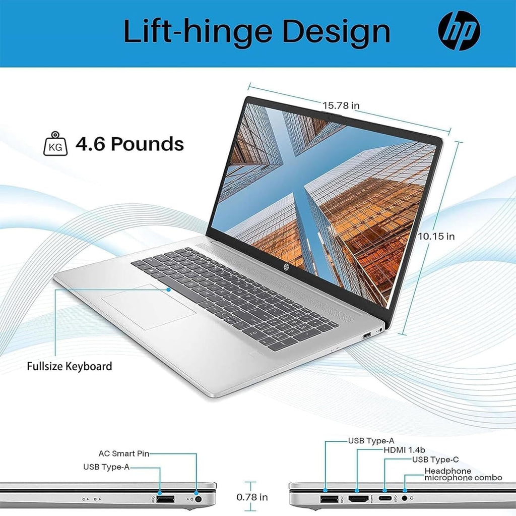 HP 17inch Laptop Touchscreen -AMD Ryzen 5 7430U Beat i7-1355U -64GB RAM -1TB SSD -Windows 11 - AI Copilot Key -2025 Portatil Computadora Laptop -Business School College