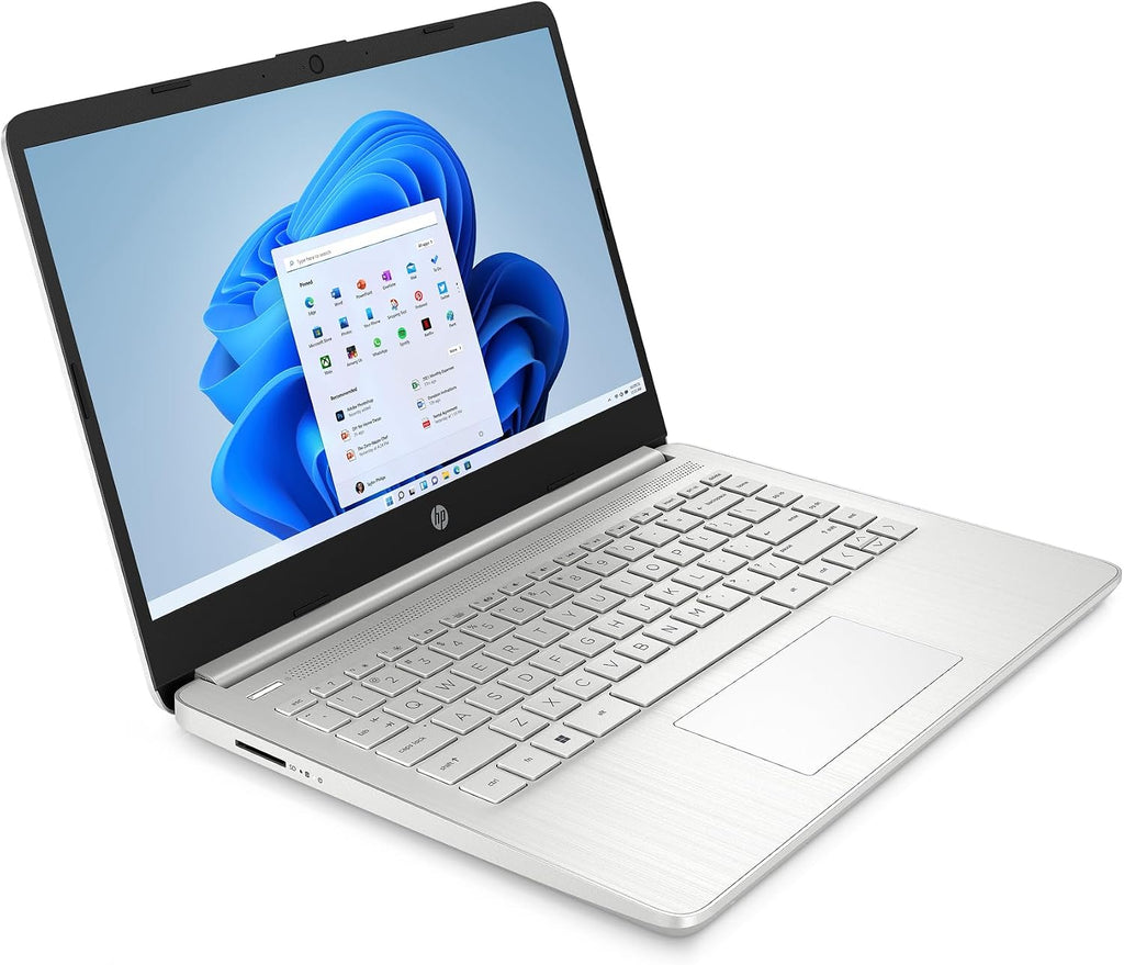 HP 14 inch Laptop, HD Display, Intel Core i3-1215U, 8 GB RAM, 256 GB SSD, Intel UHD Graphics, Windows 11 Home in S Mode, Natural Silver, 14-dq5009nr