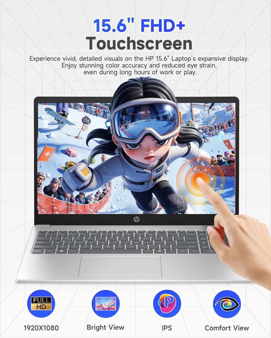 HP 2025 15.6' Touchscreen Business Laptop, AMD Ryzen 7 7730U (8-Core, Beats i7-1355U), 32GB RAM 1TB SSD, Numeric Keyboard, Copilot Key, Wi-Fi 6, Windows 11 Pro, w/AI Voice Recorder