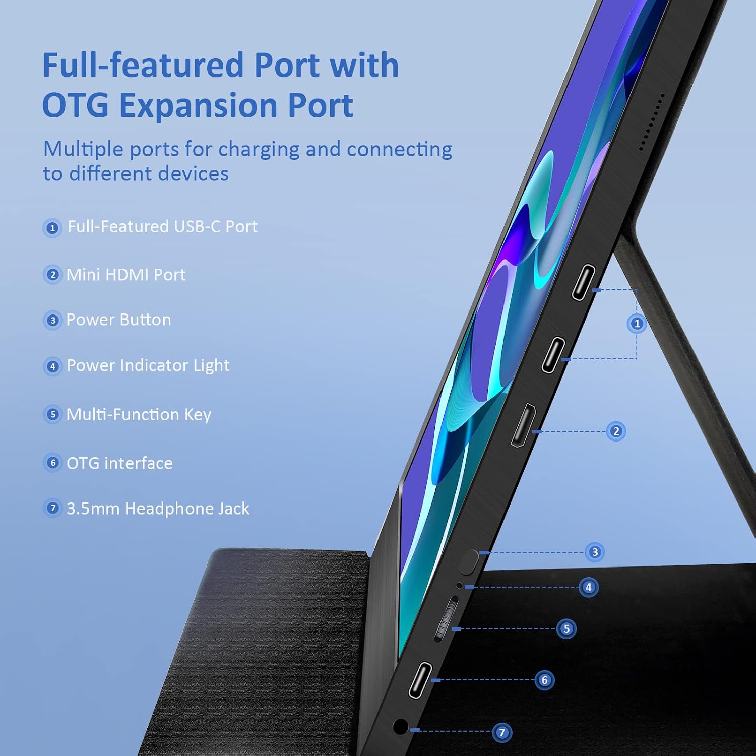 NexiGo 4K Portable Monitor 17.3 Inch, 400 Nits, FreeSync, 100% Adobe RGB, HDR IPS Display, Dual Speakers Eye Care Screen with OTG Expansion, for Laptop PC/MAC/Console/PS5, VESA & Smart Cover