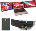 One Cable Connection Laptop Screen Extender Monitor Portable, Ultra Thin 14.2' 1080P FHD Lightweight Triple Screen,Fit for 13-17' Laptop, Plug & Play Compatiable with Win/Mac/Chrome/Android/Switch