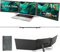 14' Triple Laptop Screen Extender, Ultra-Thin Lightweight FHD 1080P IPS Portable Monitor, Extended Dual Screen for Laptops 13-17.3' Compatible with Wins Mac Chrome Dex Phone Travel Work