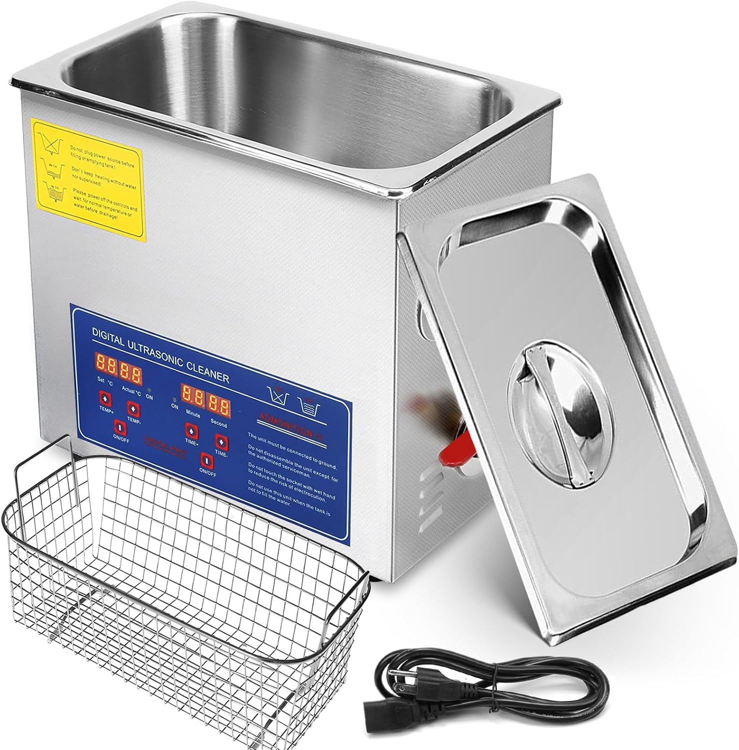 Ultrasonic Cleaner 30L Professional Ultrasonic Cleaning Machine 40kHz with Digital Timer and Heater Ultra Sonic Jewelry Cleaner Machine for Glasses, Jewelry, Watches and Metal Parts