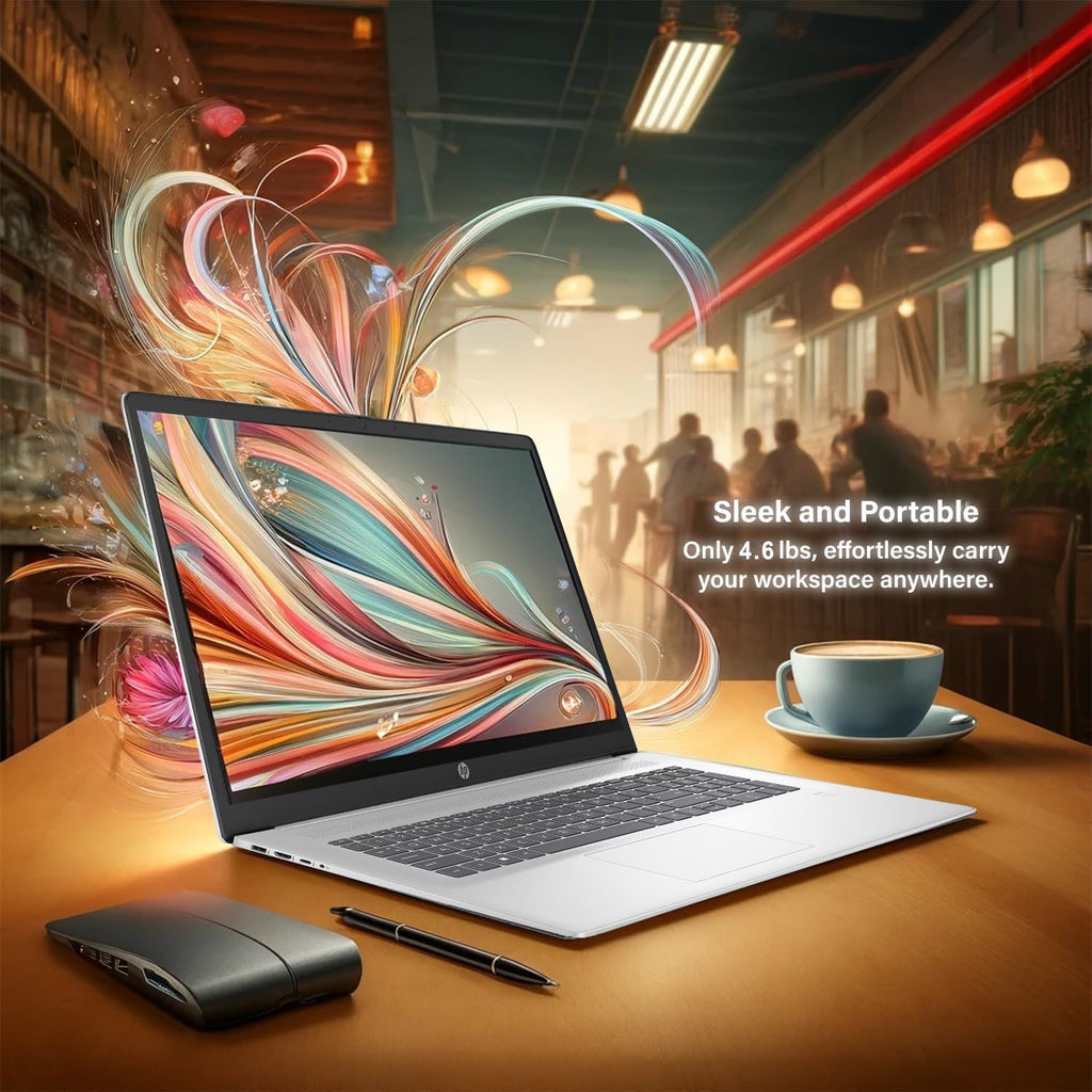 HP 2025 17.3 inch Laptop Computer • 32GB RAM • 1TB SSD • Intel 8-Cores i3 CPU • 10-Key Number Pad • Wi-Fi • HDMI • Webcam • Window 11 • WOWPC Recovery USB • Business and Fun Ready