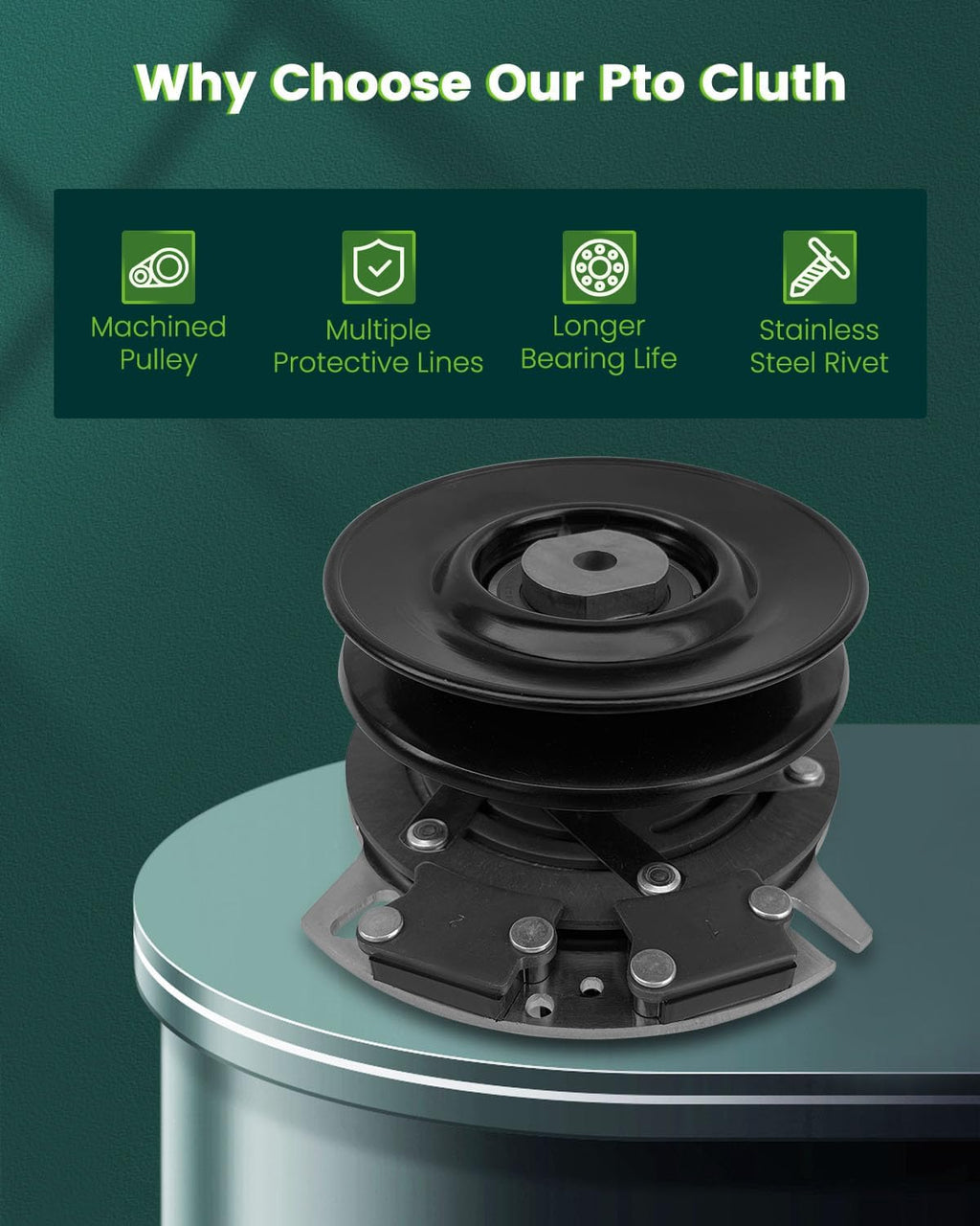 SCITOO Electric PTO Clutch AM136787 Electric PTO Lawn Mower Clutch Compatible for John Deere: AM136787, AM137323 / for Warner: 5219-88