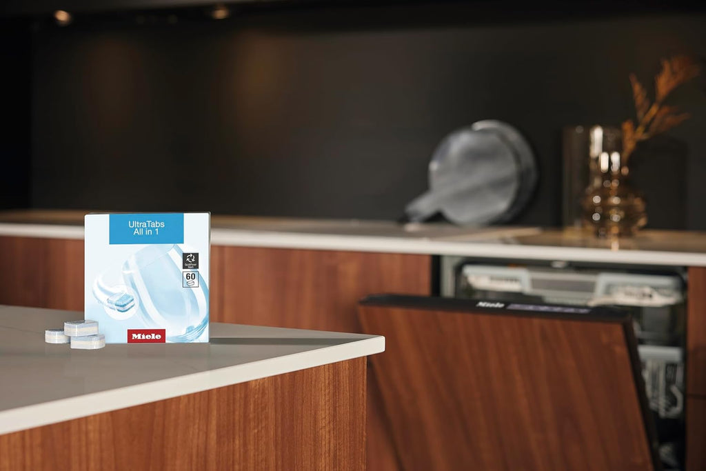 Miele UltraTabs All-in-One Dishwasher Detergent Tabs, Compatible with All Dishwashers, 60 Tabs, Pack of 5