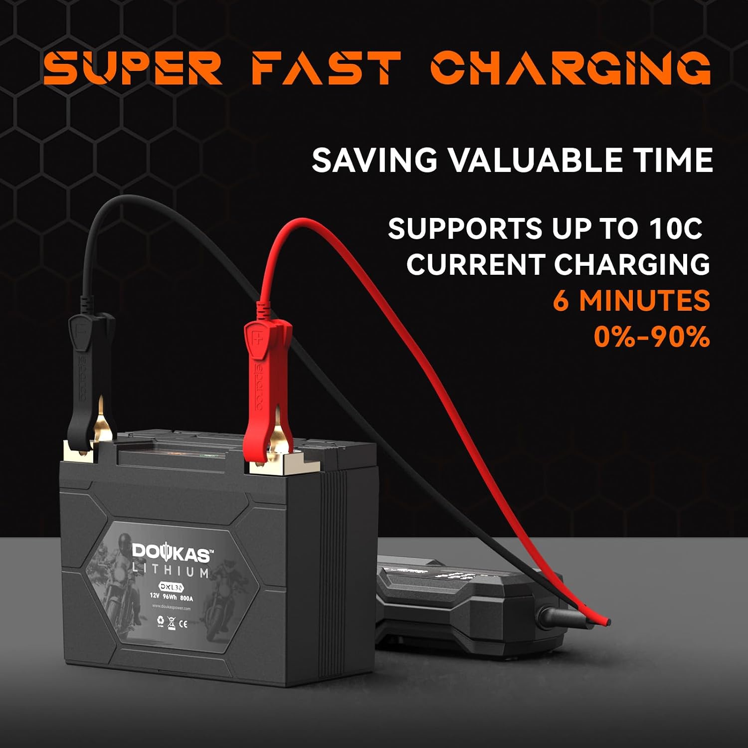 DKL30 YTX30L-BS 800A LiFePO4 Motorcycle Lithium Battery, 12V 8Ah Powersports Battery, Compatible Jet Ski, ATV, Lawn Mower, Scooter, Generator Battery, Snowmobile