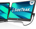 SideTrak Swivel 14' Attachable Portable Monitor Extender, FHD TFT Laptop Dual Screen with Kickstand + Unique Swivel Hinge, Compatible with Mac, PC, Chrome, Powered by USB/Mini HDMI Port (Black)