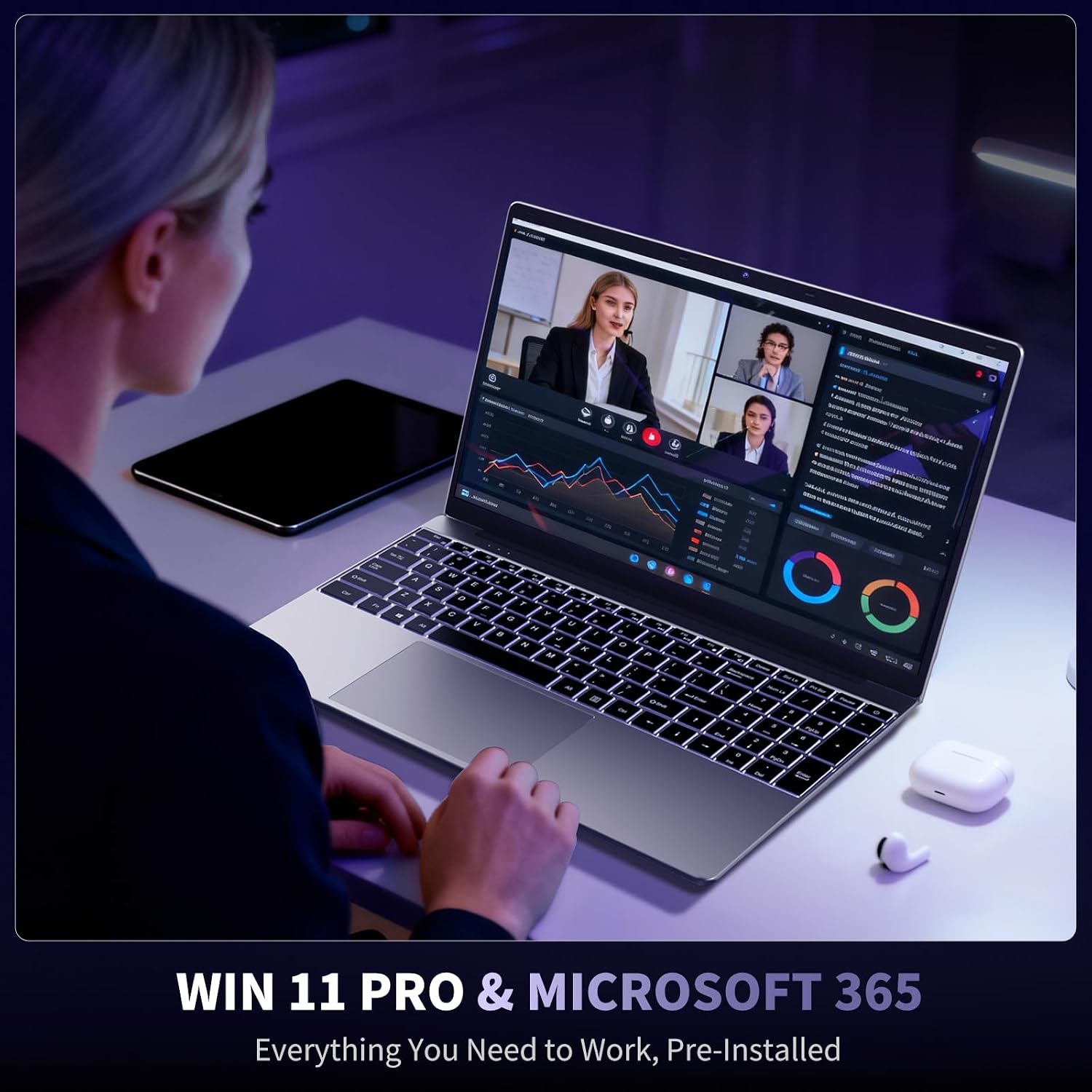 2026 15.6' Traditional Laptop Computer, Core i7 7600U 3.9GHz, 16GB RAM 1TB SSD, FHD IPS Display, Windows 11 Pro with Office 365, Type-C Charging, Backlit Keyboard, 3.5lbs