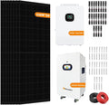 11KW Off-Grid Solar Power System Complete Kit with 20PCS Bificial 550W Solar Panels 10KW Solar Storage Inverter with MPPT Controller 48V 314Ah 16KWh LiFePO4 Battery 120/240Vac
