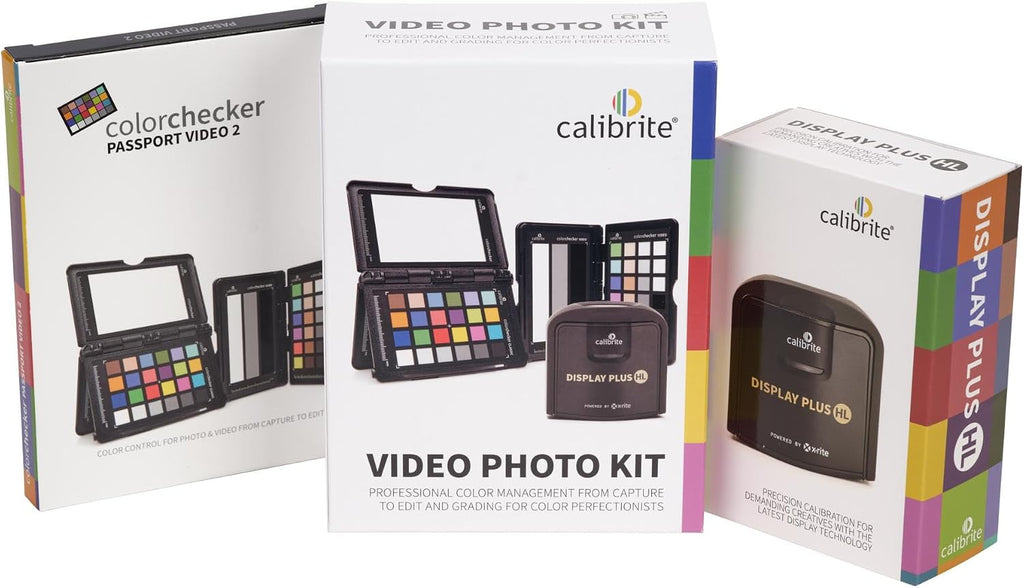 Calibrite Video Photo Kit with Display Plus HL Colorimeter and ColorChecker Passport Video 2, 10,000 Nit Monitor Calibration, Camera Reference System for Photo and Video Accuracy (CCPLHL-PPV2)