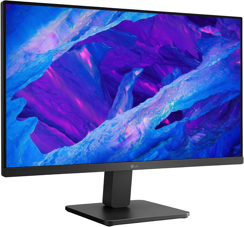 LG 24 inch IPS LCD FHD (1920 x 1080) Monitor, 16:9-100Hz, AMD FreeSync, Tilt and VESA, Low Blue Light, Flicker Safe, HDMI & VGA, 5ms Response Time, Matte Black