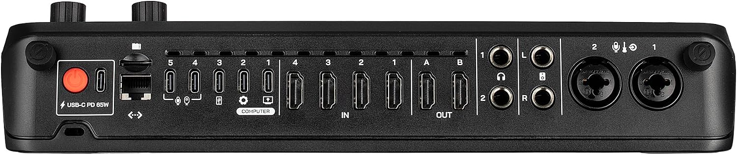RODECaster Video All-in-One Production Console + 2x Professional Studio Headphones + 2x Podcast Microphone + 64GB Micro SD Memory Card + 4x USB-C + 4x Video Cables + More (Bundle)