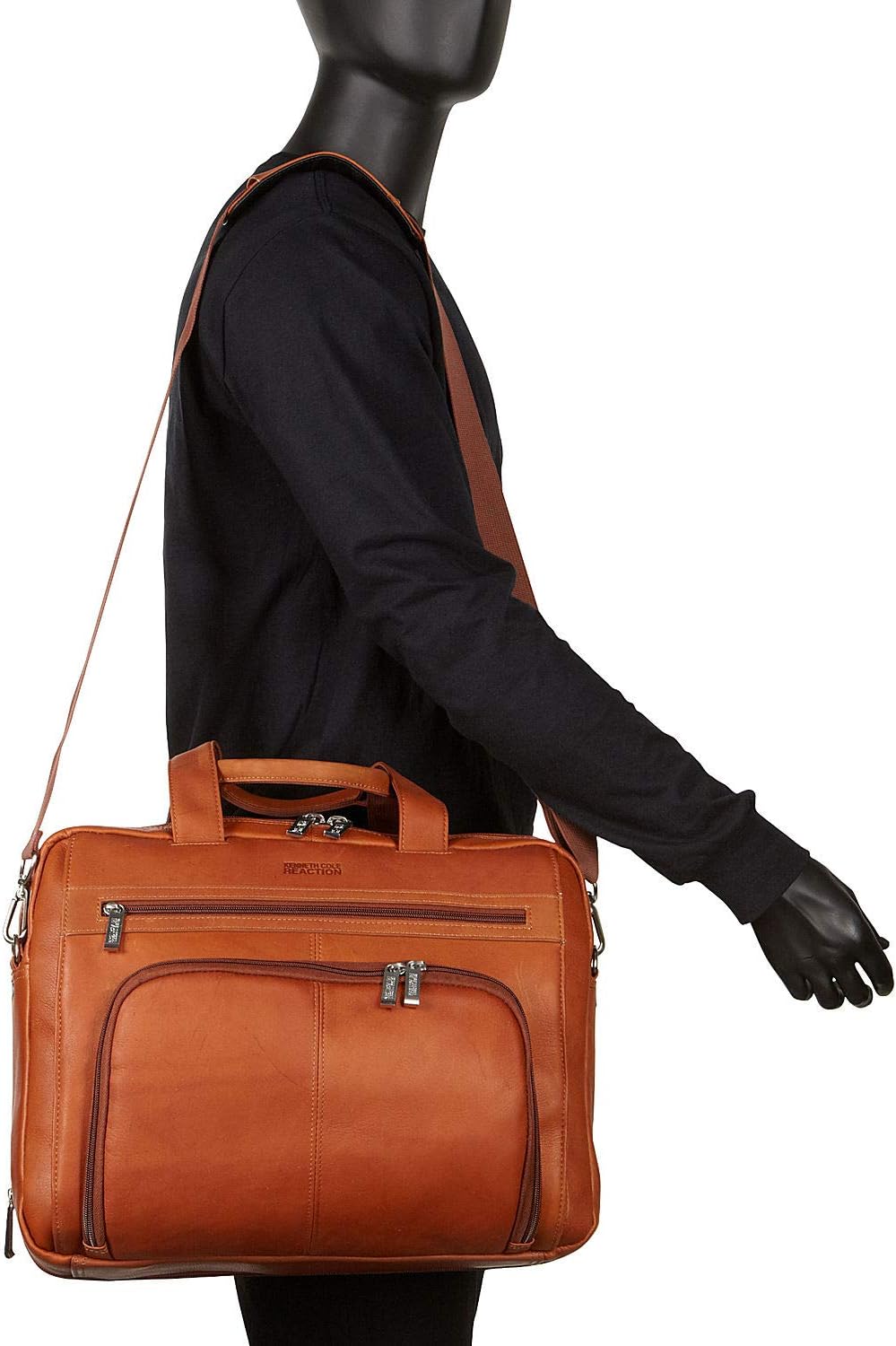 Kenneth Cole REACTION 'Out of the Bag' Manhattan Colombian Leather 15.6' Laptop Briefcase Travel Business Case Bag
