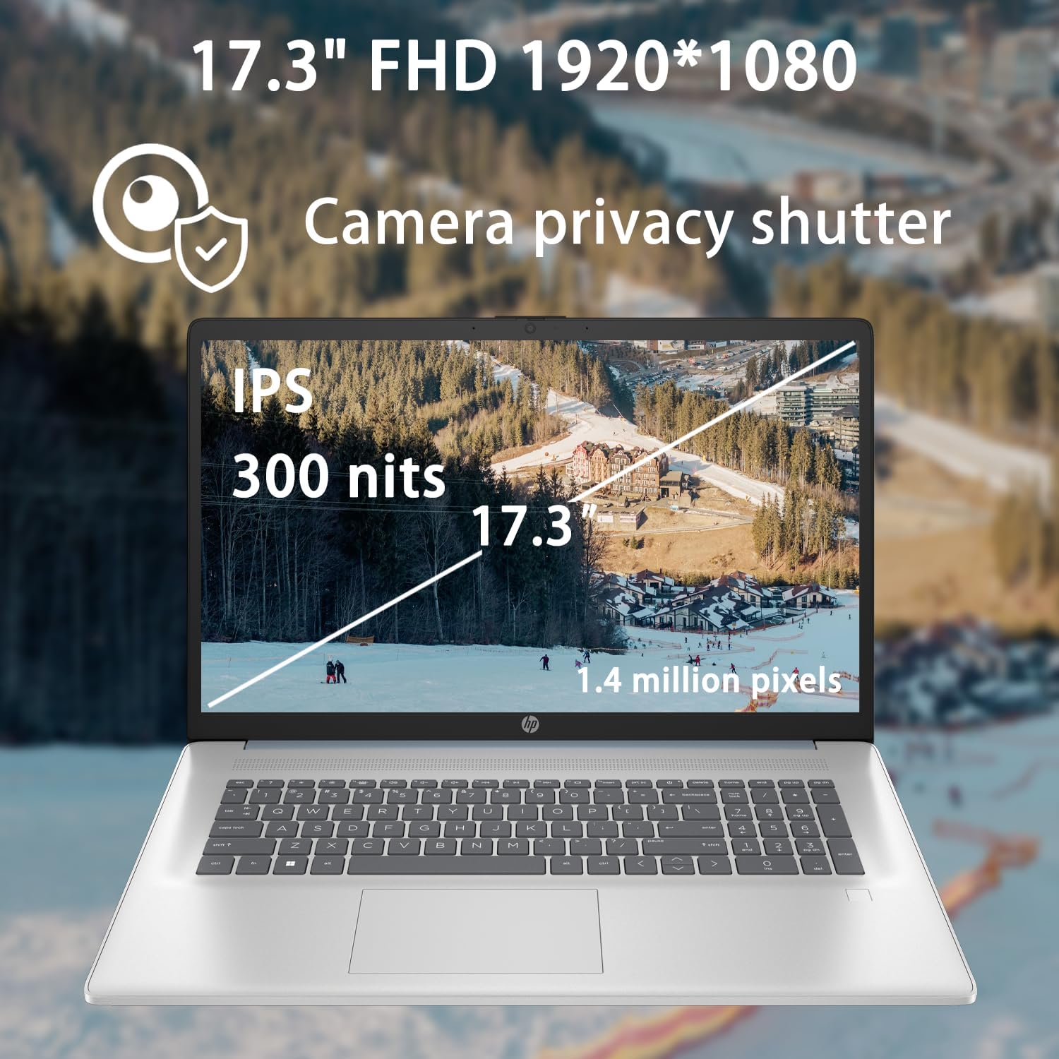 HP 2025 Essential Laptop, 17.3' FHD, Intel Core 7 150U (Beats i7 1335U), 32GB RAM, 1TB SSD, Fingerprint Reader, Backlit Keyboard, Wi-Fi 6, Win 11 Pro, Blue, Bundle with ADATA 512 External SSD
