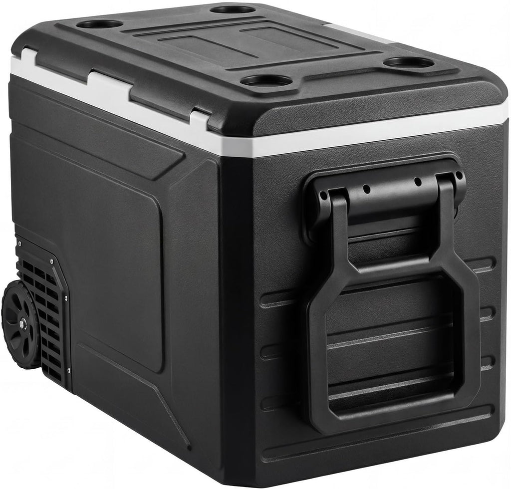 VEVOR 12 Volt Refrigerator, 82.4 QT/ 78L Car Fridge, Portable Electric Freezer Compressor with Handle, APP Control and Wheel, 12V/24V DC 100-240V AC, -4℉ to 68℉, for Truck Van RV SUV Travel Camping