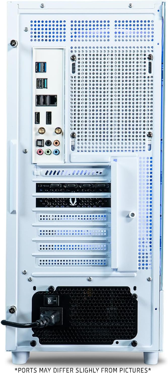 ViprTech Overlord 2.0 Liquid-Cooled PC - AMD Ryzen 7 5700X (4.6Ghz Turbo), AMD RX 9060 XT 16GB, 32GB DDR4 RAM, 1TB SSD, White Wood Case, RGB Keyboard Mouse, VR-Ready, WiFi BT, Win 11, Computer Tower