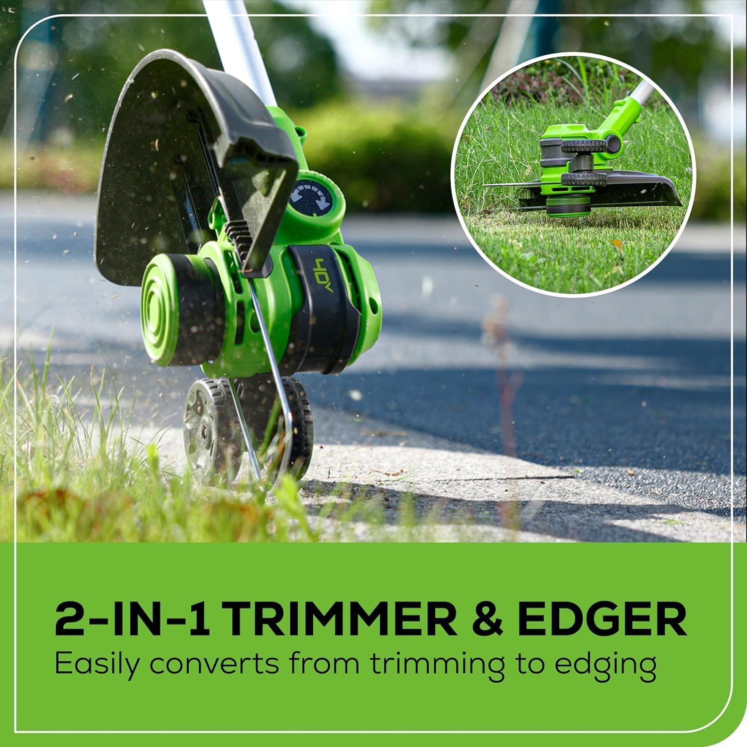 Greenworks 40V 21' Self-Propelled Lawn Mower,Axial Leaf Blower(500 CFM / 120 MPH),13' String Trimmer with 2 Batteries(5Ah+2Ah) & Chargers
