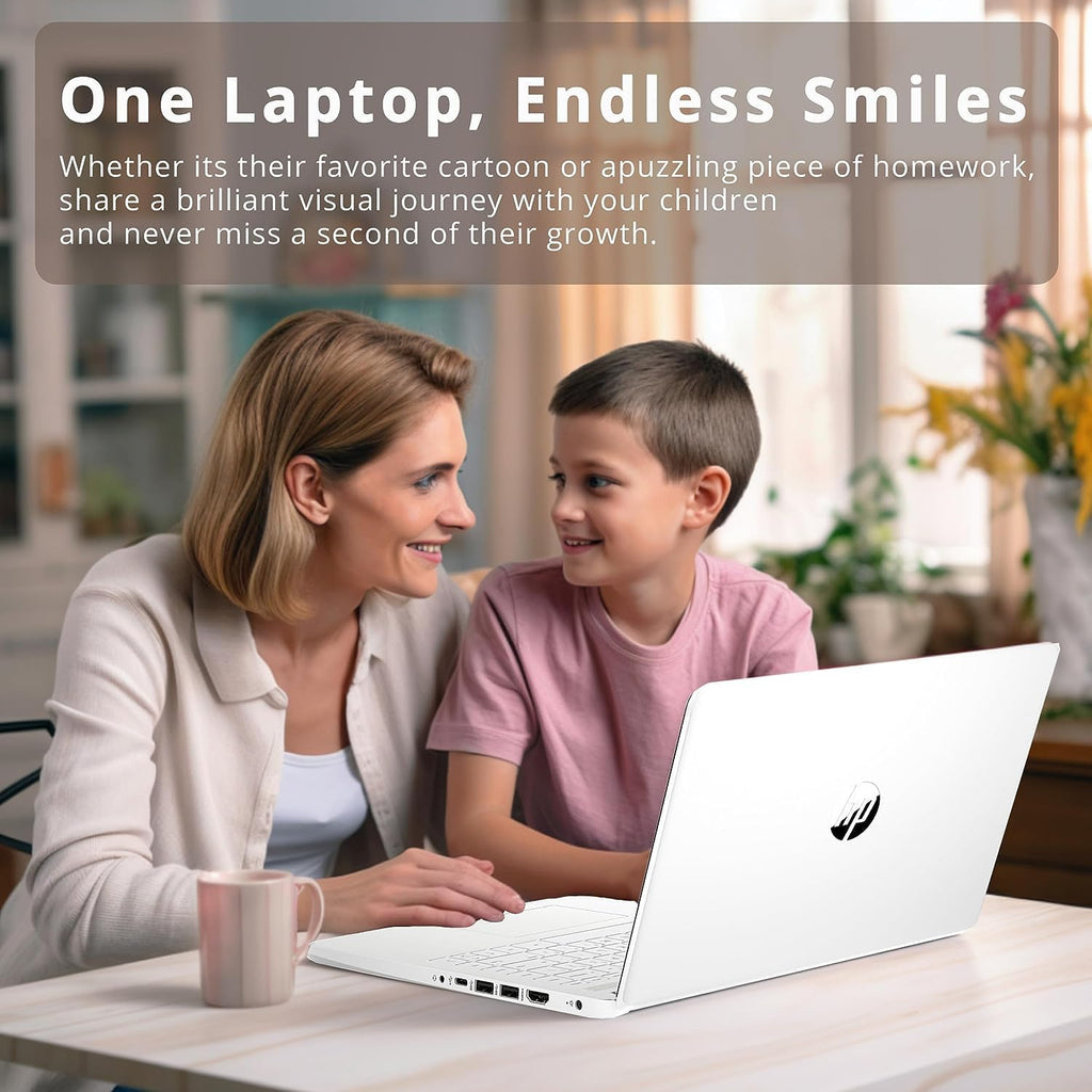 HP Premium 14' Stream HD Laptop, Intel Celeron N4120 CPU, 8GB RAM, 64GB eMMC, Webcam, Intel UHD Graphics, Bluetooth, WiFi, HDMI, Windows 11s, White, 32GB Hotface USB Card (Renewed)