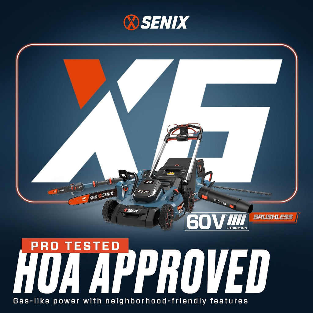 SENIX 60 Volt Max 3 Ah Lithium-ion Battery 60 Volt Max Cordless Lawn and Garden Tools, Fade-Free, Battery Indicator Lights (B30X6)