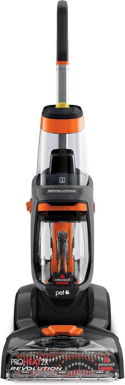 Bissell ProHeat 2X Revolution Pet Full Size Upright Carpet Cleaner, 1548F, Orange